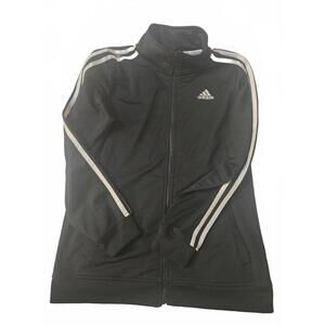 Adidas youth Black Track Jacket with White Stripes